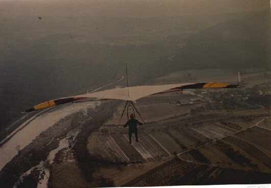 Erster richtiger Flug 1979 Saarschleife